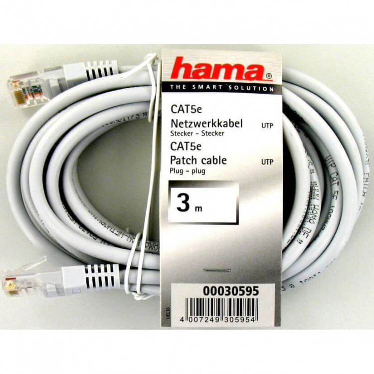 Hama Kabel Nätverk CAT5e UTP 25p Bulk 3m