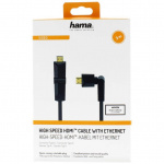 Hama Kabel HDMI Ethernet Roterande Guld Svart 3m Hama Kabel HDMI Ethernet Roterande Guld Svart 3m