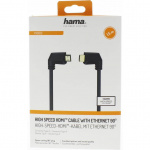 Hama Kabel HDMI Ethernet Vinklad Guld Svart 1.5m Hama Kabel HDMI Ethernet Vinklad Guld Svart 1.5m