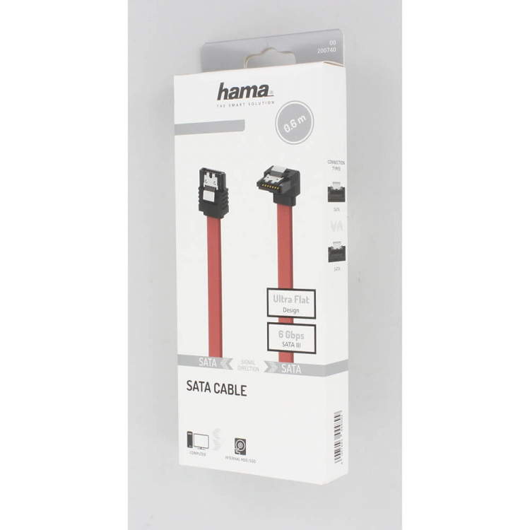 Hama SATA Serial-ATA III 90° 6 Gbit/s Kabel Intern 0,60m
