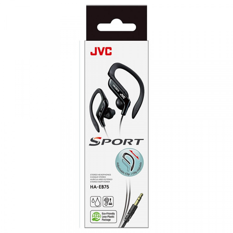JVC Headphone In-Ear wired Sports Black HA-EB75 JVC Headphone In-Ear wired Sports Black HA-EB75