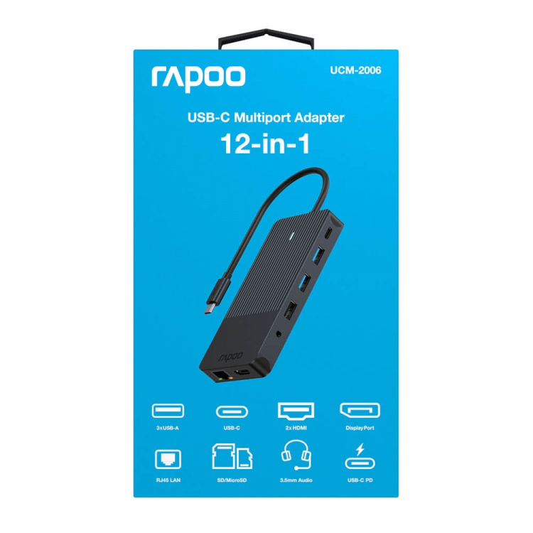 Rapoo Multiport USB-C UCM-2006 12-i-1 USB-C-Adapter