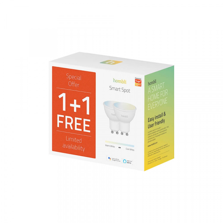 Hombli Smart Spot GU10 4.5W Promo 2-Pack CCT