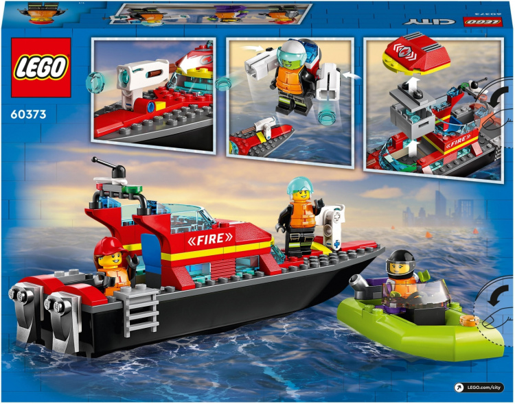 LEGO City Fire 60373 - Brandräddningsbåt
