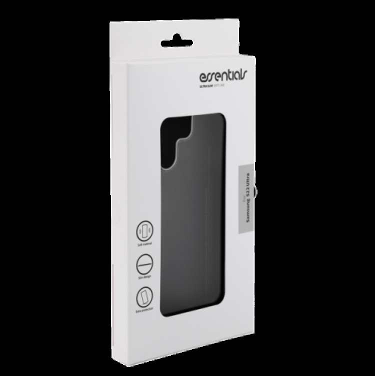 essentials Samsung Galaxy S22 Ultra TPU back cover, Transp. essentials Samsung Galaxy S22 Ultra TPU back cover, Transp.