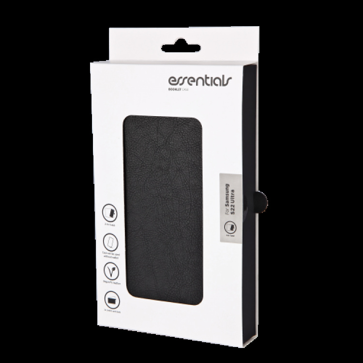 essentials Samsung Galaxy S22 Ultra PU wall,detac,3 card,Blk essentials Samsung Galaxy S22 Ultra PU wall,detac,3 card,Blk