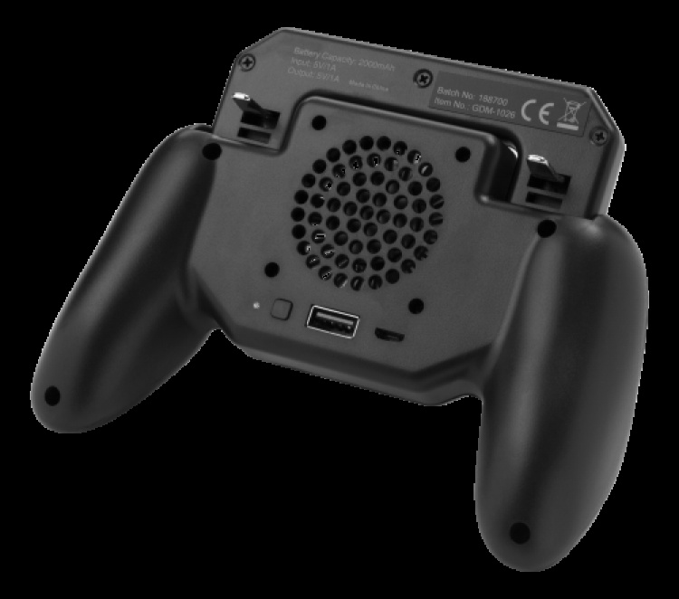 Gadgetmonster Handkontroll för Mobilspel med 2000 mAh Powerbank - Svart Gadgetmonster Handkontroll för Mobilspel med 2000 mAh Powerbank - Svart