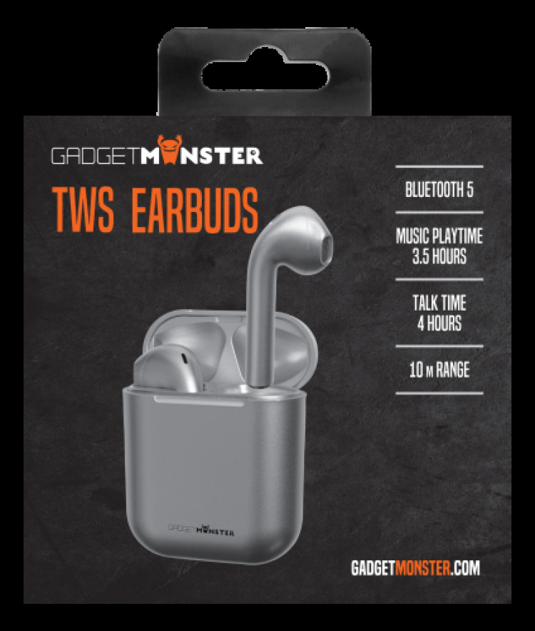 gadgetmonster TWS, silver