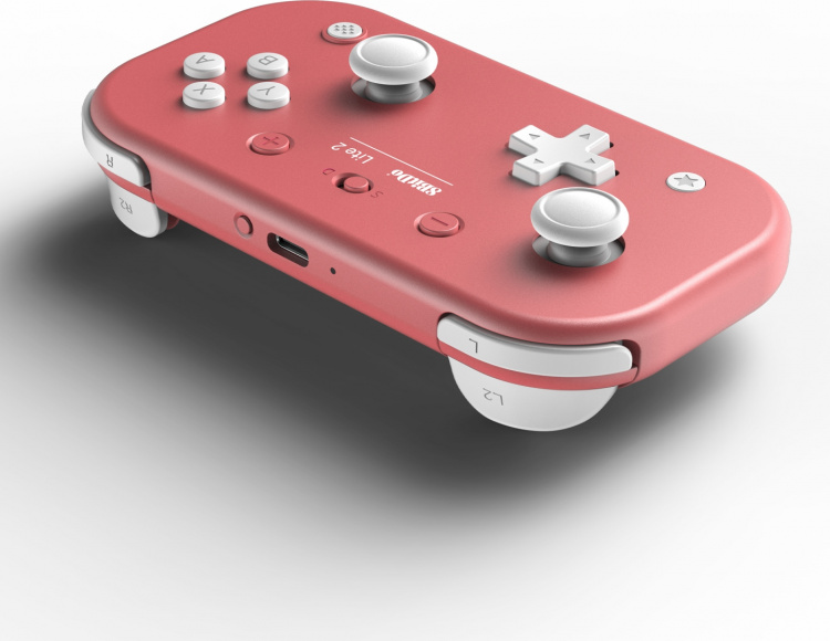 8BitDo Lite 2 spelkontroll, rosa, switch