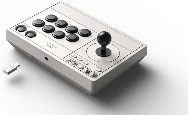 8BitDo Arcade Stick, Vit, Xbox / PC