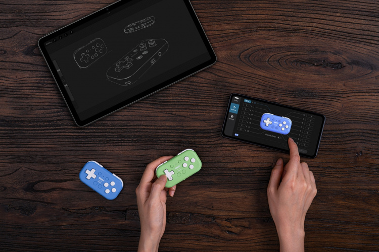 8BitDo Micro Bluetooth Gamepad, Grön, Switch / Android / Raspberry Pi