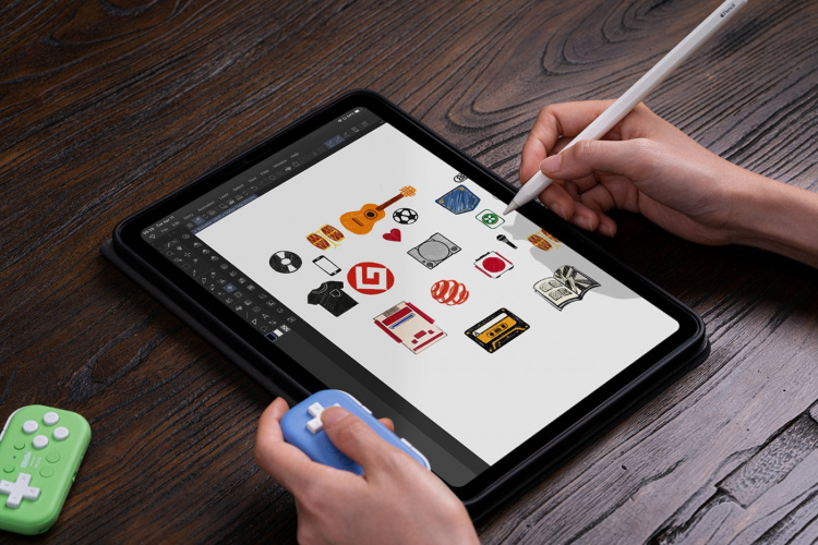 8BitDo Micro Bluetooth Gamepad, Blå, Switch / Android / Raspberry Pi