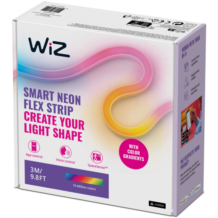 WiZ WiFi Smart Neon Flex strip 16milj färger 3 meter WiZ WiFi Smart Neon Flex strip 16milj färger 3 meter