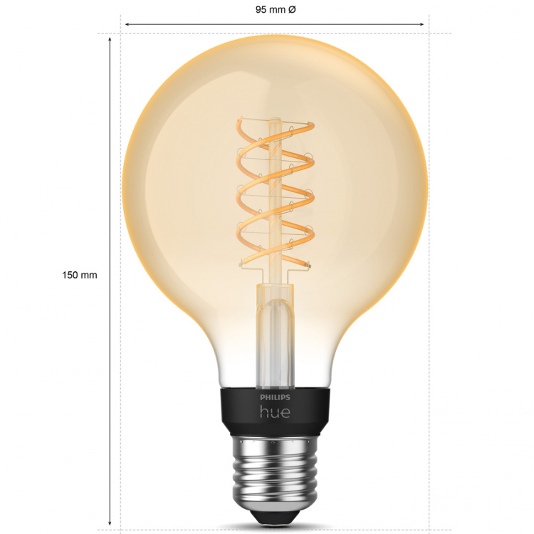 Philips Hue White Filament E27 Globe G93 550 lm Philips Hue White Filament E27 Globe G93 550 lm