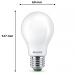 Philips LED E27 Normal 4W (60W) Frostad 840lm 2700K Energiklass A