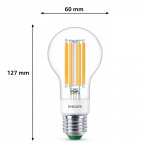 Philips LED E27 Normal 4W (60W) Klar Dimbar 840lm 2700K Energiklass A