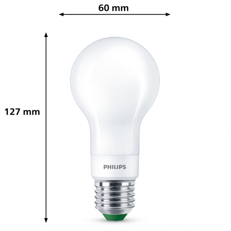 Philips LED E27 Normal 4W (60W) Frost Dimbar 840lm 2700K Energiklass A