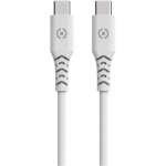 Celly Planet USB-C - USB-C-kabel 1,5m av 100% återvunnen plast Vit