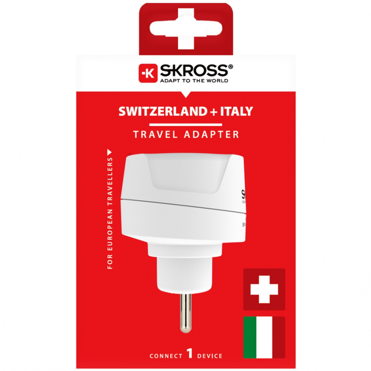 SKROSS El-Adapter Europa -> Schweiz, Italien & Brasilien SKROSS El-Adapter Europa -> Schweiz, Italien & Brasilien