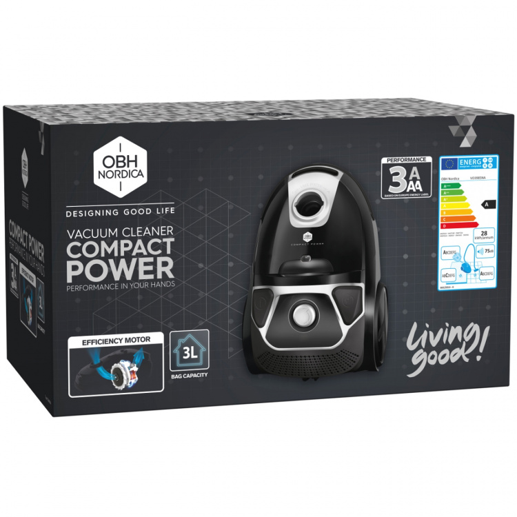 OBH Nordica Dammsugare Compact power vacuum cleaner bag 750W VO3985NA