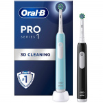 Oral B Eltandborste Pro1 Duo Black / Turquoise Oral B Eltandborste Pro1 Duo Black / Turquoise