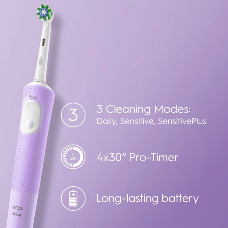 Oral B Eltandborste Vitality Pro Lilac CA HBOX