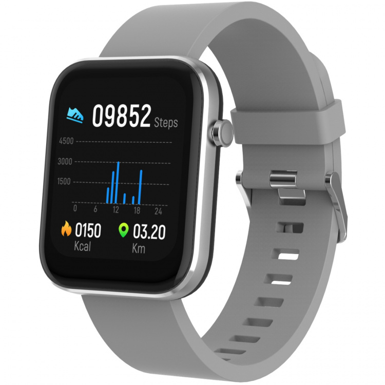 Denver SW-182GR Bluetooth smartwatch with heart rate sensor, blood pressure and blood oxygen monitor