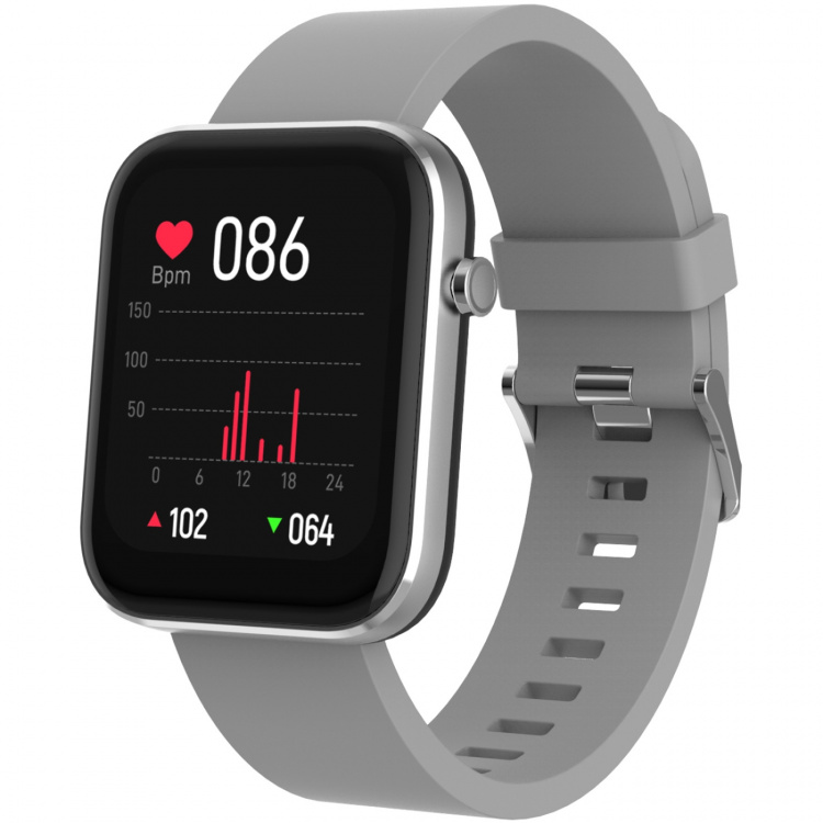 Denver SW-182GR Bluetooth smartwatch with heart rate sensor, blood pressure and blood oxygen monitor