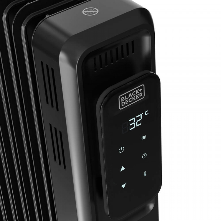 BLACK+DECKER Oljeelement Digital 2000W Svart