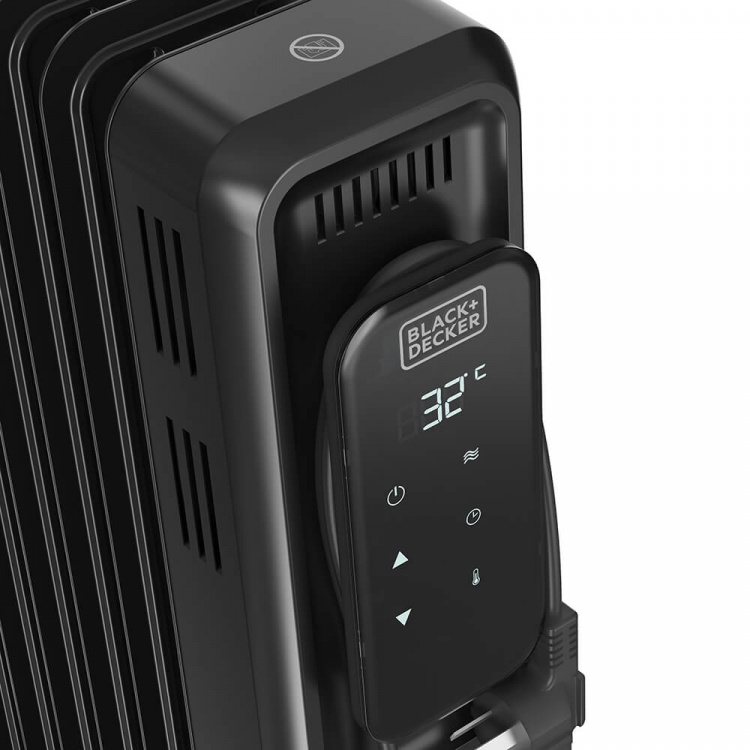 BLACK+DECKER Oljeelement Digital 2500W Svart
