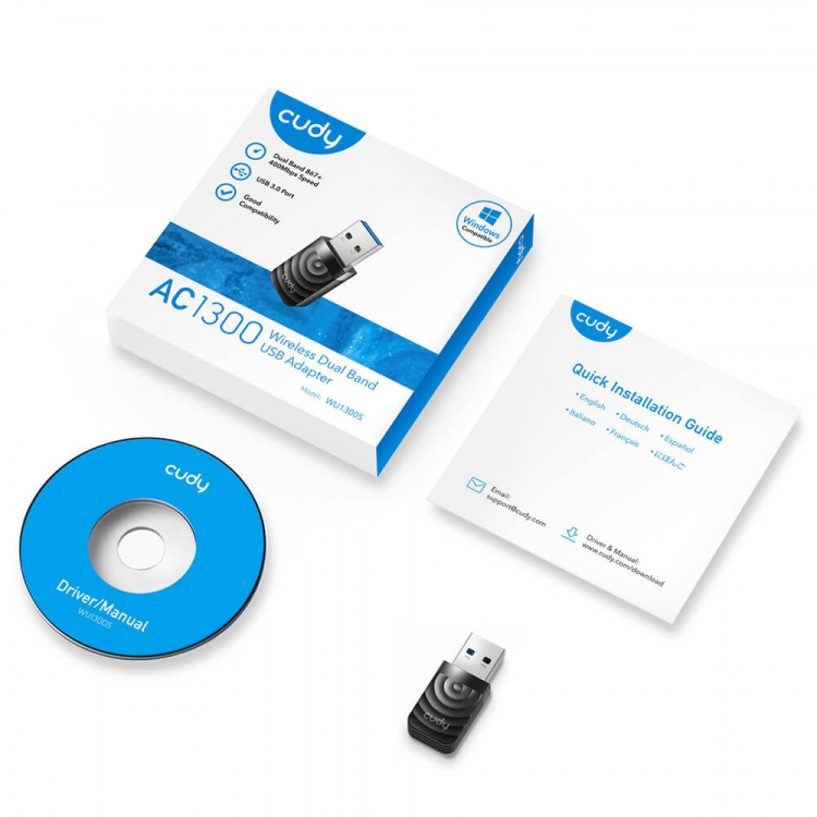 CUDY Adapter USB WU1300S AC1300 CUDY Adapter USB WU1300S AC1300