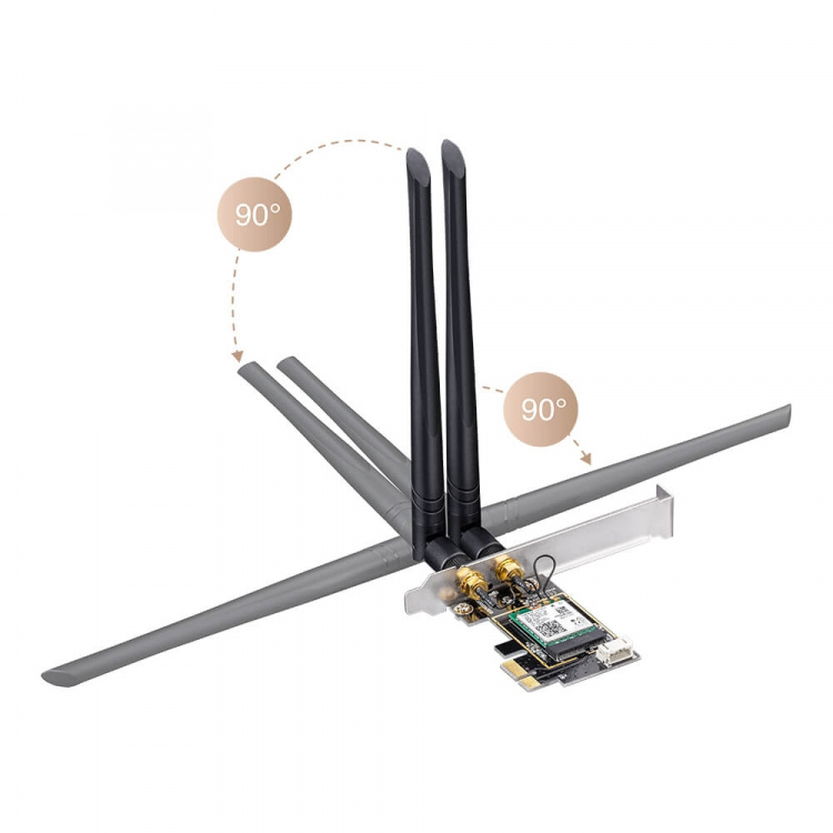 CUDY Adapter PCI-E WE3000 AX5400 Wi-Fi 6 CUDY Adapter PCI-E WE3000 AX5400 Wi-Fi 6