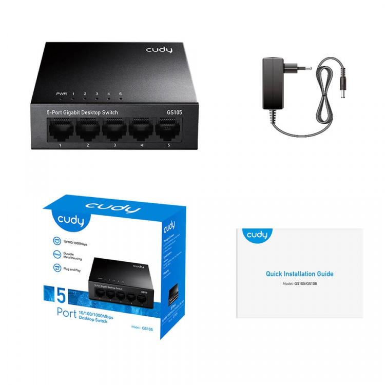 CUDY Switch GS105 5-port Gigabit CUDY Switch GS105 5-port Gigabit