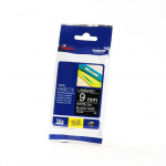 Brother Tape TZE-325 9mm Vit på Svart Brother Tape TZE-325 9mm Vit på Svart