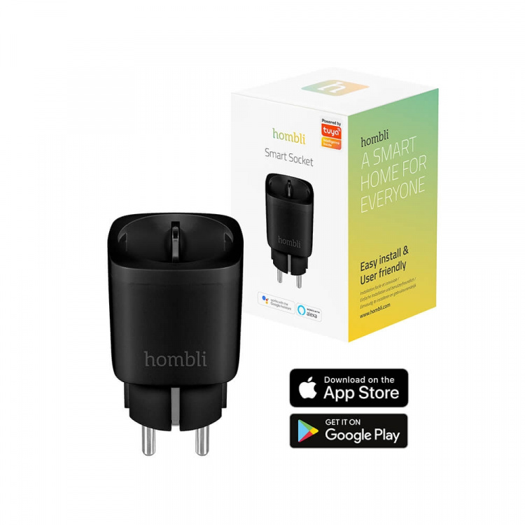 Hombli EU Smart Plug Svart Hombli EU Smart Plug Svart
