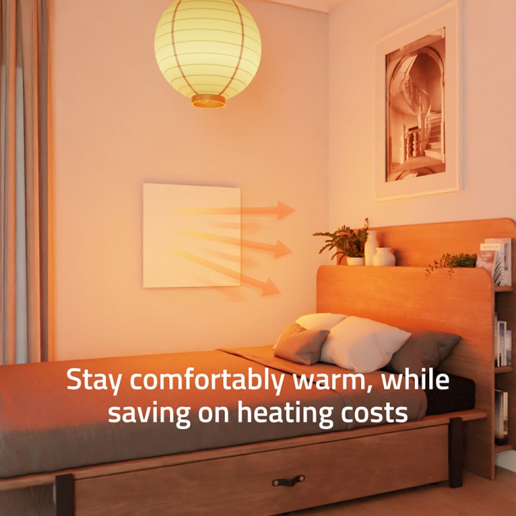 Hombli Smart Infraröd Värmare Glaspanel 400w Vit