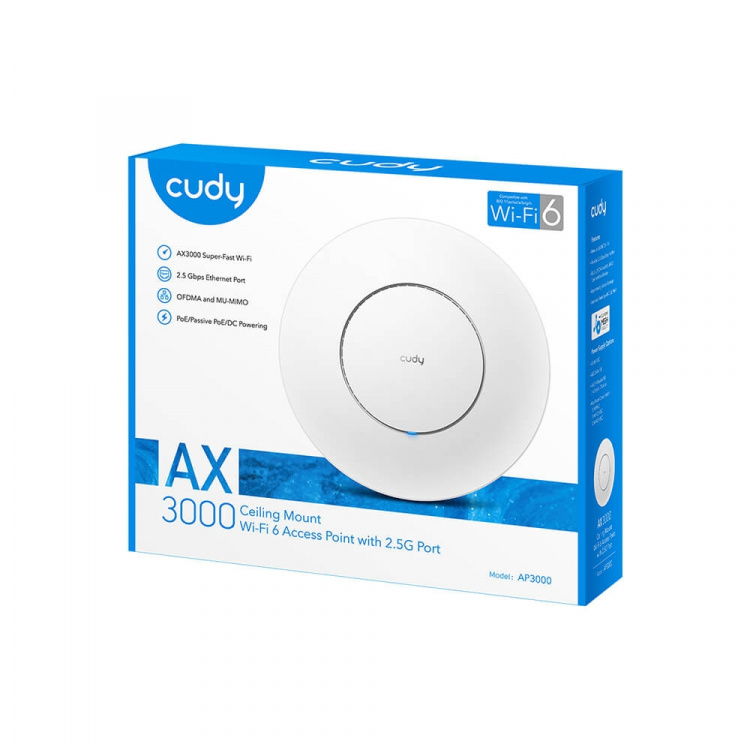 CUDY Access Point AP3000 AX3000 Gigabit PoE Mesh CUDY Access Point AP3000 AX3000 Gigabit PoE Mesh