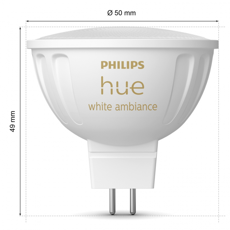 Philips Hue White Ambiance GU5.3 MR16 12V 400lm 2-pack Philips Hue White Ambiance GU5.3 MR16 12V 400lm 2-pack