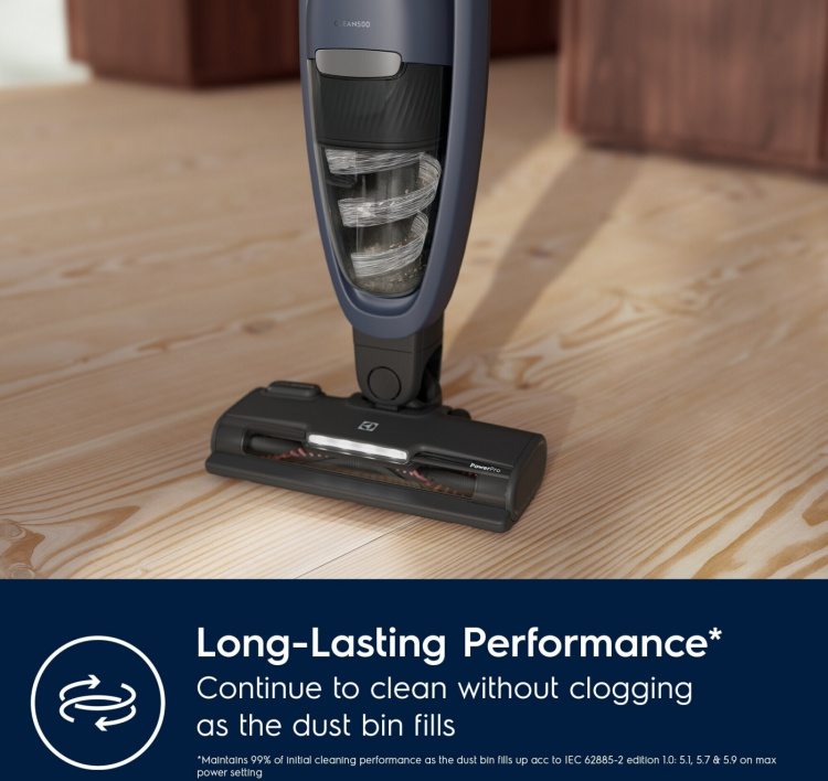 Electrolux Clean 500 ES52CB21DB Skaftdammsugare, Blå