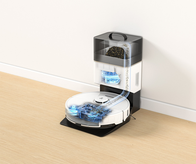 Roborock S8+ robotdammsugare, vit