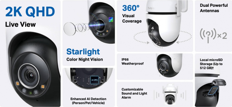 TP-LINK Tapo C520WS Övervakningskamera för utomhusbruk TP-LINK Tapo C520WS Övervakningskamera för utomhusbruk