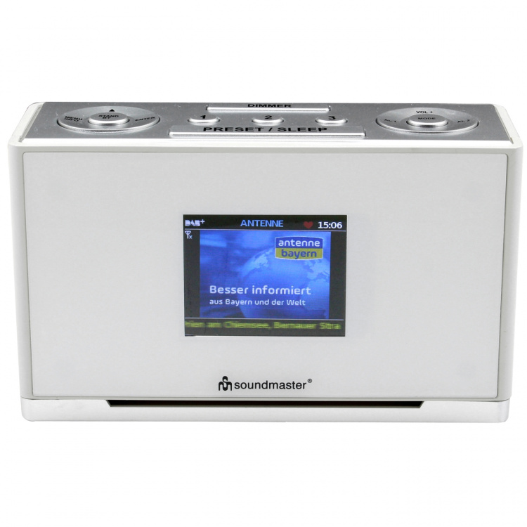 Soundmaster UR240SW DAB+/FM radio med snabbval och klockradio-funktion