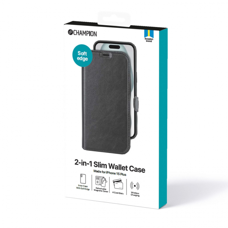 Champion 2-in-1 Slim wallet iPhone 15 Plus