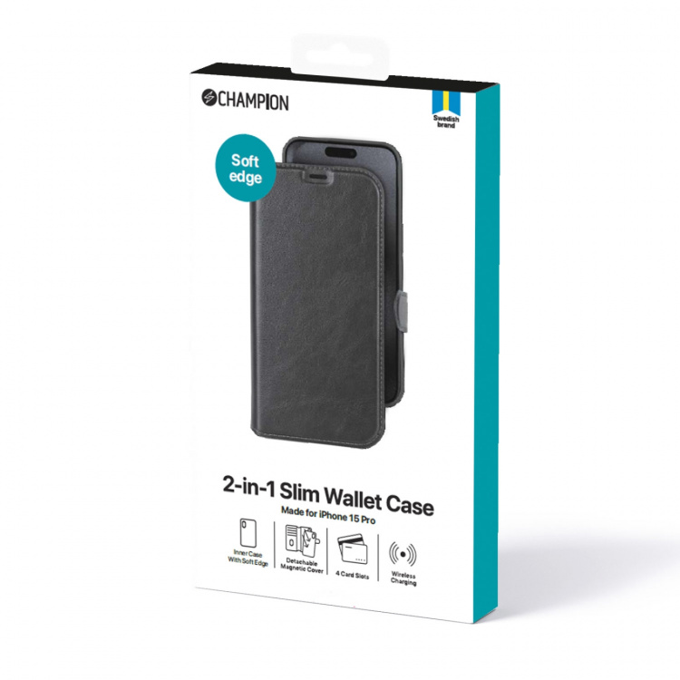 Champion 2-in-1 Slim wallet iPhone 15 Pro
