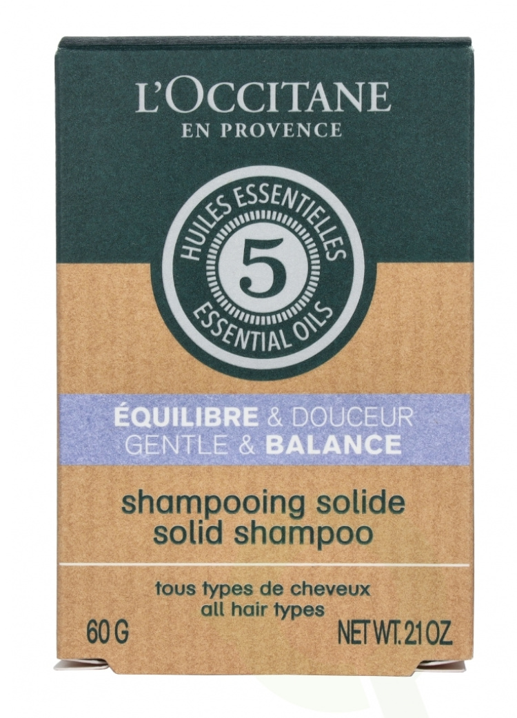 L\'Occitane 5 Ess. Oils Gen. & Bal. Solid Shampoo 60 gr