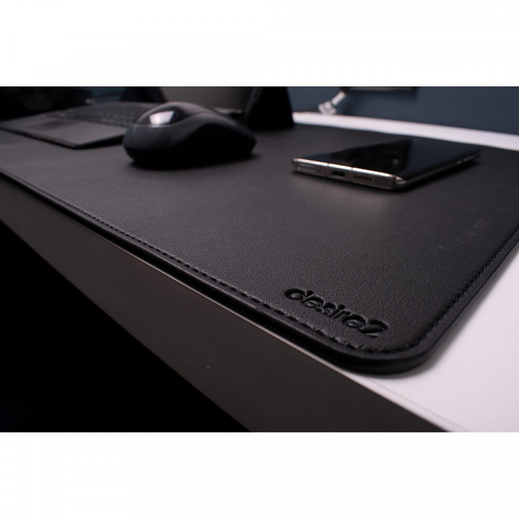 Desire2 Skrivbordsmatta Grå Veganskt Läder 400x900mm