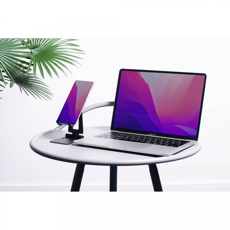 Desire2 Vikbar Telefonhållare Aluminium Svart