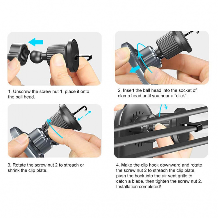 Gear MagSerie Telefonhållare Airwent MagSafe-laddning 15W Trådlös