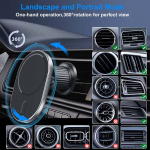 Gear MagSerie Telefonhållare Airwent MagSafe-laddning 15W Trådlös