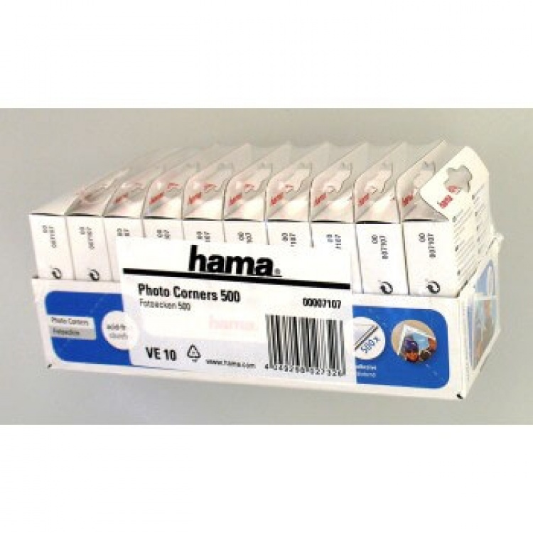 Hama Fotohörn 500 st Självhäftande 10 st/förp Hama Fotohörn 500 st Självhäftande 10 st/förp